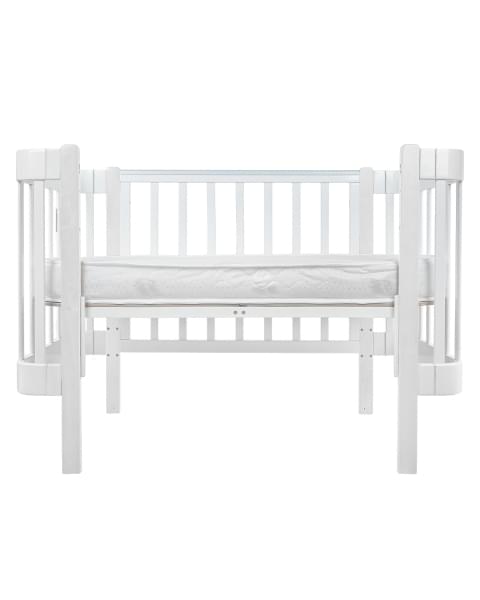 Кровать детская Pituso Olivia (маятник/ящик/автостенка) 120*60 см Белый-Белый