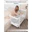 Кровать детская Pituso Olivia (маятник/ящик/автостенка) 120*60 см Белый-Белый
