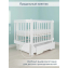 Кровать детская Pituso Olivia (маятник/ящик/автостенка) 120*60 см Белый-Белый
