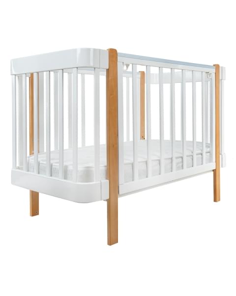 Кровать детская Pituso Olivia (маятник/ящик/автостенка) 120*60 см Белый-Белый