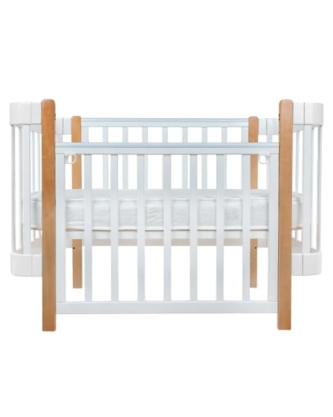 Кровать детская Pituso Olivia (маятник/ящик/автостенка) 120*60 см Белый-Белый