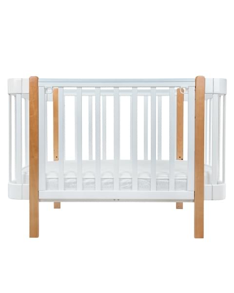 Кровать детская Pituso Olivia (маятник/ящик/автостенка) 120*60 см Белый-Белый