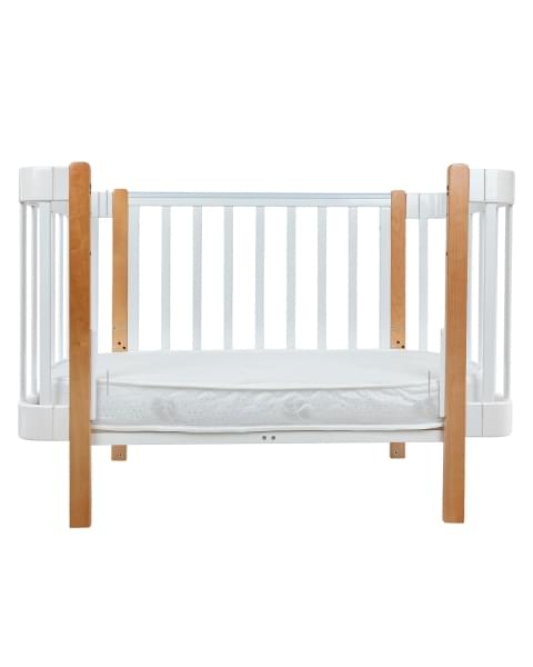 Кровать детская Pituso Olivia (маятник/ящик/автостенка) 120*60 см Белый-Белый