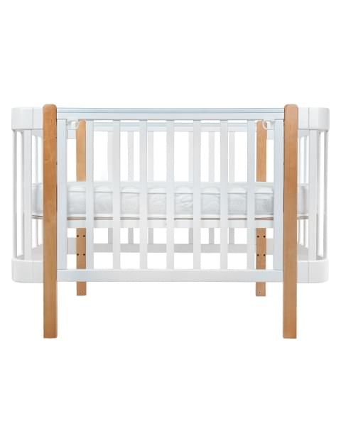 Кровать детская Pituso Olivia (маятник/ящик/автостенка) 120*60 см Белый-Белый