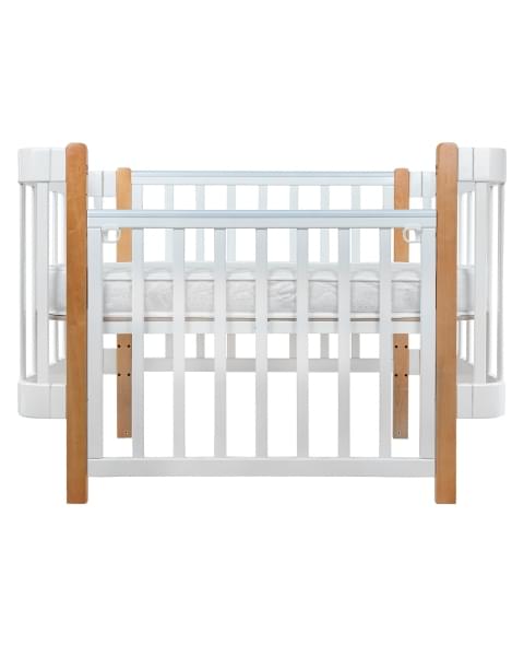 Кровать детская Pituso Olivia (маятник/ящик/автостенка) 120*60 см Белый-Белый