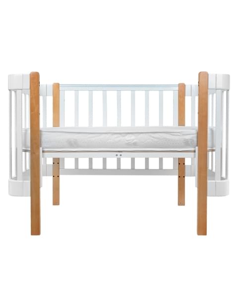 Кровать детская Pituso Olivia (маятник/ящик/автостенка) 120*60 см Белый-Белый