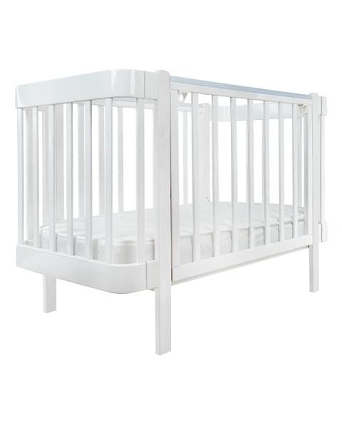 Кровать детская Pituso Olivia (маятник/ящик/автостенка) 120*60 см Белый-Белый