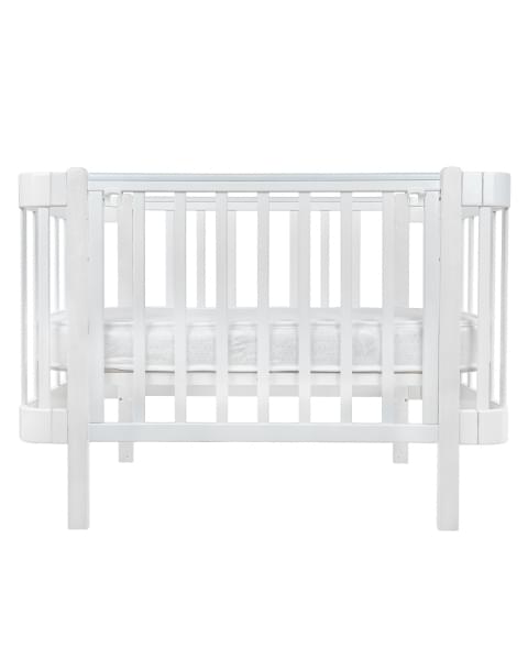 Кровать детская Pituso Olivia (маятник/ящик/автостенка) 120*60 см Белый-Белый