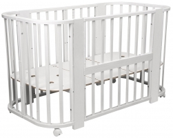 Кроватка-трансформер Indigo Baby Line 5 в 1 белый