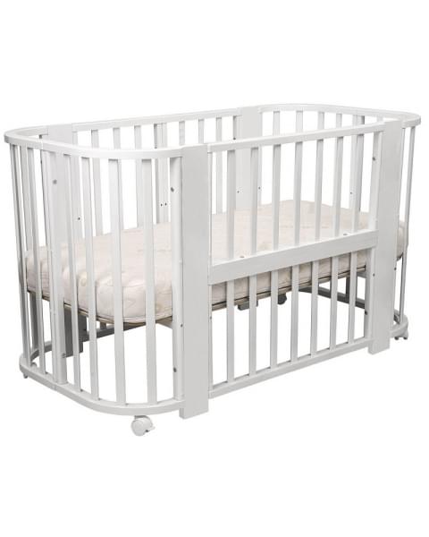 Кроватка-трансформер Indigo Baby Line 5 в 1 белый