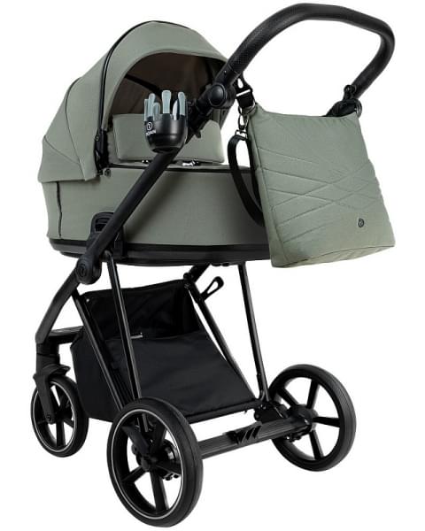 Детская коляска Roan Sol 2.0 3 в 1 с автокреслом Tutis Elo Lux EduSky Black SLL/33/T Sage Green/Black/руч.Black