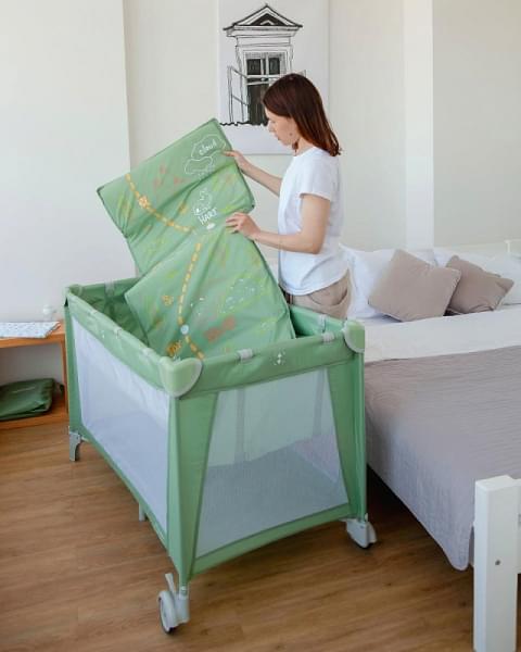 Манеж-кровать Carrello Piccolo Plus CRL-11501/2 Mint Green