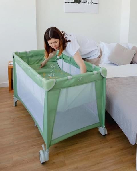 Манеж-кровать Carrello Piccolo Plus CRL-11501/2 Mint Green