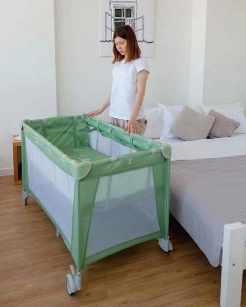 Манеж-кровать Carrello Piccolo Plus CRL-11501/2 Mint Green