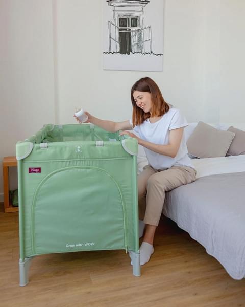 Манеж-кровать Carrello Piccolo Plus CRL-11501/2 Mint Green