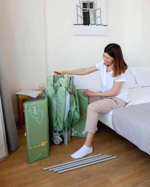 Манеж-кровать Carrello Piccolo Plus CRL-11501/2 Mint Green