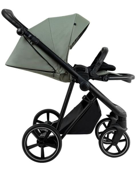 Детская коляска Roan Sol 2.0 3 в 1 с автокреслом Tutis Elo Lux EduSky Black SLL/33/T Sage Green/Black/руч.Black