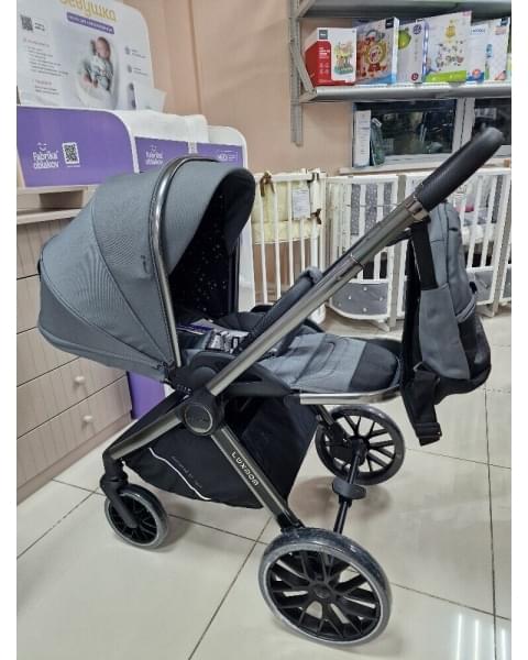 Модульная коляска 3в1 Luxmom 888X серый