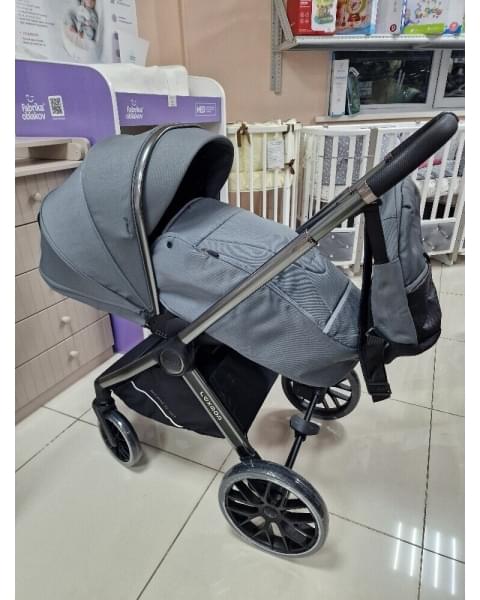 Модульная коляска 3в1 Luxmom 888X серый