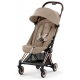 Прогулочная коляска Cybex Coya Cozy Beige с дождевиком и бампером/Rosegold