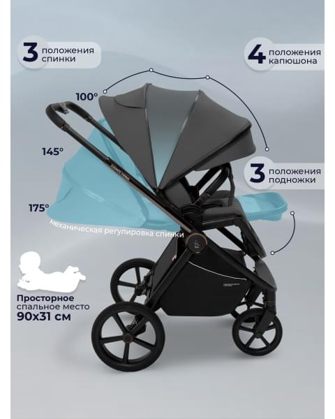 Прогулочная коляска Sweet Baby SBL Elegante Therma Dark Grey
