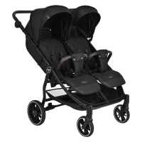 Прогулочная коляска для двойни Pituso Duocity PU 2023, Black (Черный)