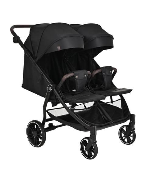 Прогулочная коляска для двойни Pituso Duocity PU 2023, Black (Черный)