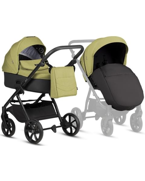 Детская коляска Tutis Leo 3 Plus 3 в 1 с автокреслом Elo Lux EduSky Black 1582302 Green