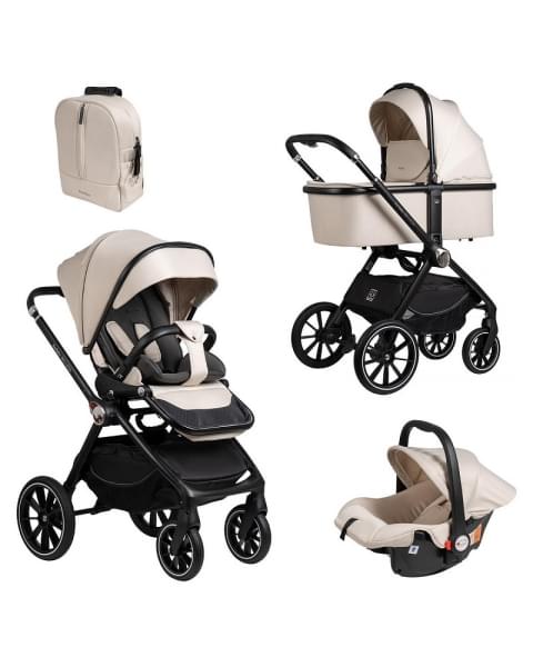 Детская коляска Farfello Belleza 3 в 1 2025 жемчужный