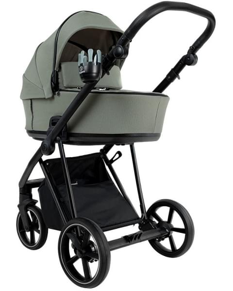 Детская коляска Roan Sol 2.0 3 в 1 с автокреслом Tutis Elo Lux EduSky Black SLL/33/T Sage Green/Black/руч.Black