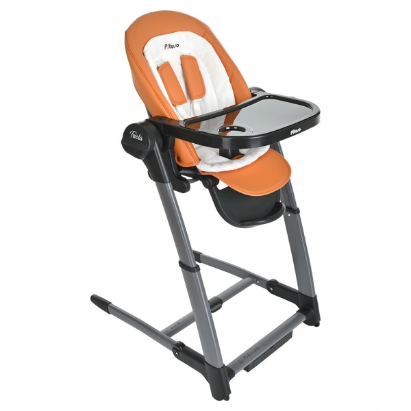 Стульчик для кормления Pituso Triola 3 в 1, Ocher (Оранжевый)