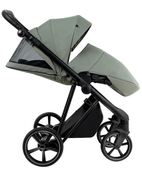 Детская коляска Roan Sol 2.0 3 в 1 с автокреслом Tutis Elo Lux EduSky Black SLL/33/T Sage Green/Black/руч.Black