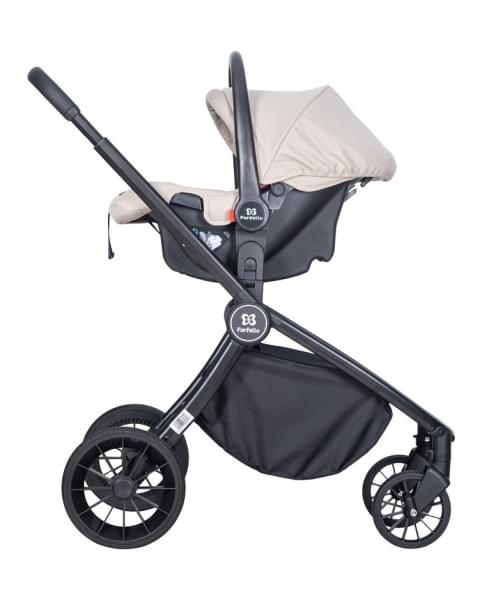 Детская коляска Farfello Baby Shell 3 в 1 2024 кофейный