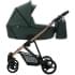 Детская коляска Bebetto Yoddi Premium Class 2 в 1 04 зеленая кожа рама бронза
