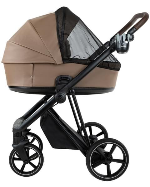 Детская коляска Roan Sol Vintage Leather 2.0 3 в 1 с автокреслом Tutis Elo Lux Edusky Black SL/11/L Camel/Black/руч.Тем.коричневый