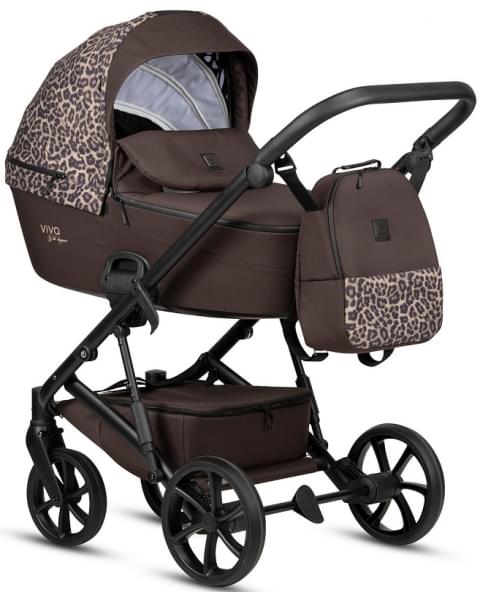 Коляска 3 в 1 Tutis Viva 6+ Wild Elegance, Wild Moca (322) с автокреслом Tutis Beno (0-13 кг)