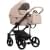 Детская коляска Bebetto Magnum Light SE Pro 2 в 1 01 св.бежевая кожа черная рама