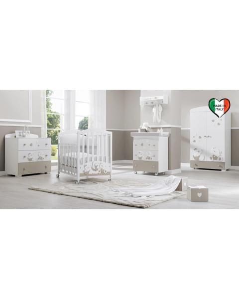 Детская кровать Erbesi Mirtillo белый/песочный