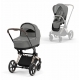 Коляска 2 в 1 Cybex Priam IV шасси Rose Gold, Soho Grey (Серый)