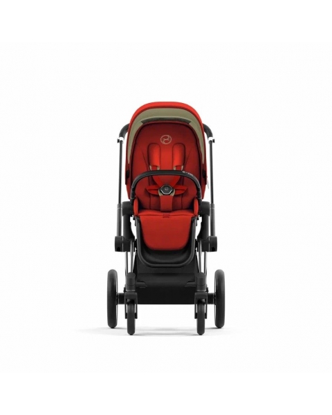 Коляска 2 в 1 Cybex Priam IV шасси Matt Black, Autumn Gold (Оранжевый)