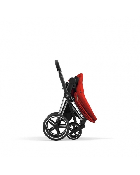 Коляска 2 в 1 Cybex Priam IV шасси Matt Black, Autumn Gold (Оранжевый)