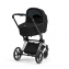 Коляска 3 в 1 Cybex Priam IV шасси Chrome Black, Deep Black (Черный)