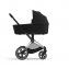 Коляска 3 в 1 Cybex Priam IV шасси Chrome Black, Deep Black (Черный)
