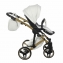 Коляска 2 в 1 Junama Diamond Mirror Satin V2, JDMSv2-06 (Белый / Матовое золото / Рама золото)