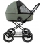 Детская коляска Roan Bass Next Classic 2.0 d12 3 в 1 с автокреслом Tutis Elo Lux EduSky Black BNC/82/2 Sage Green/Black/руч.Black