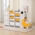 Стеллаж для игрушек UNIX Kids Moon 13 (3 полки + 10 ящиков) желтый/белый