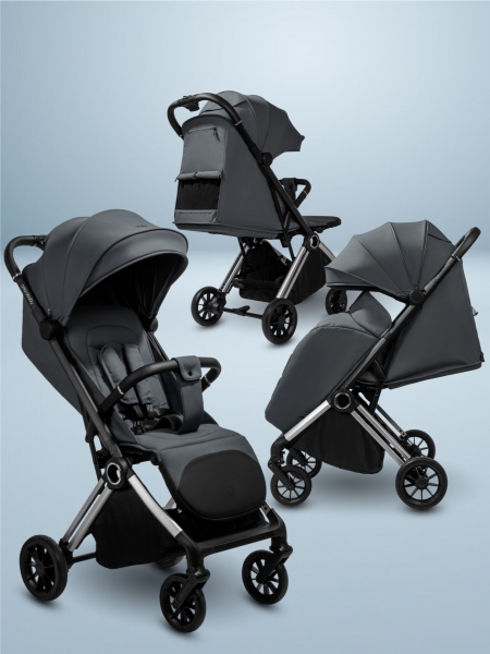 Прогулочная коляска Amarobaby Handy, серый/серебряный