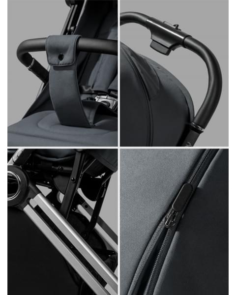 Прогулочная коляска Amarobaby Handy, серый/серебряный