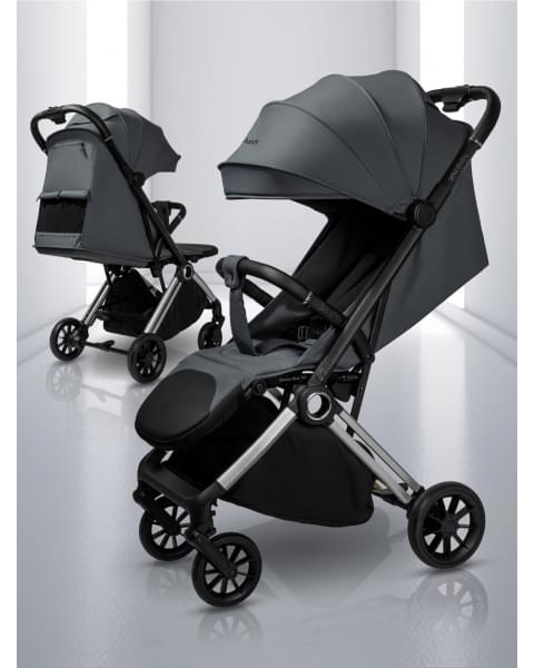 Прогулочная коляска Amarobaby Handy, серый/серебряный