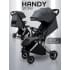 Прогулочная коляска Amarobaby Handy, серый/серебряный